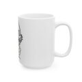 10056465404594350510_2048.jpeg Dragon Outline Ceramic Mug | Black Line Art Asian Dragon Coffee Cup (11oz & 15oz)