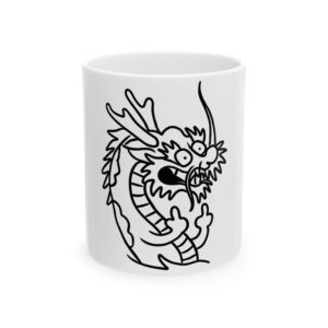 Dragon Outline Ceramic Mug