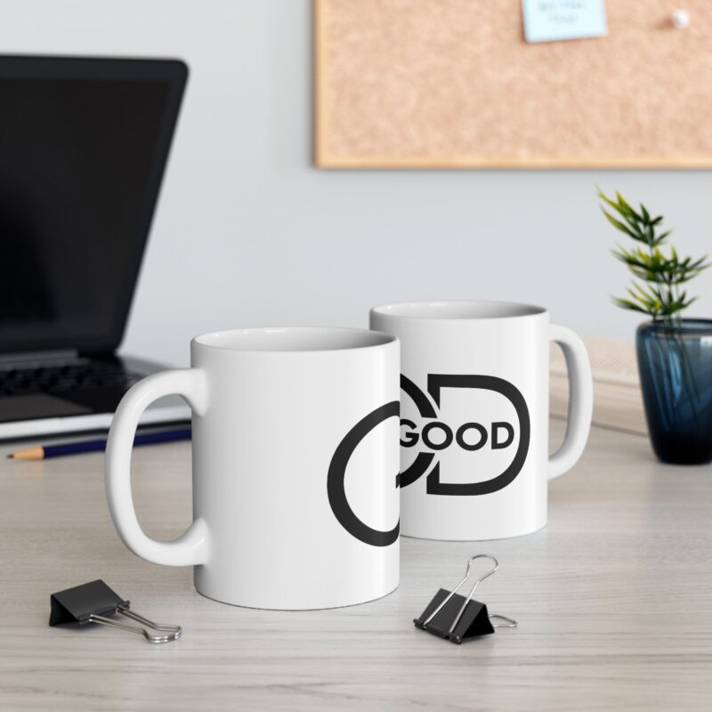 Ceramic Mug — "Good is Good" Minimalist Black Typography Coffee Mug (11oz, 15oz)
