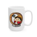 Cute Girl in Pumpkin Costume Mug | Halloween Ceramic Coffee Cup (11oz & 15oz)