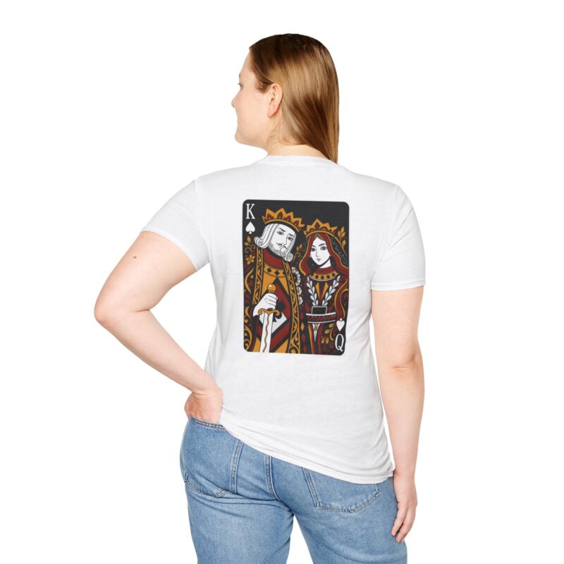 12075205972813832357_2048.jpeg King & Queen Playing Card Graphic T-Shirt | Vintage Poker Card Couple Unisex Tee