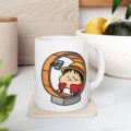 Cute Girl in Pumpkin Costume Mug | Halloween Ceramic Coffee Cup (11oz & 15oz)