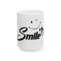 Smile Ceramic Mug — Winking Smiley Coffee Cup (11oz & 15oz)
