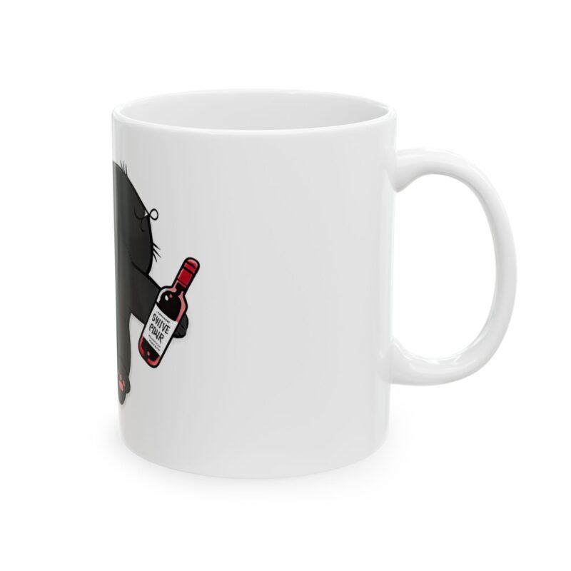 13758939349742282496_2048.jpeg Black Cat Wine Mug | Funny Lazy Cat Ceramic Coffee Cup (11oz/15oz)