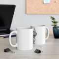 15450764453085266776_2048.jpeg Dragon Outline Ceramic Mug | Black Line Art Asian Dragon Coffee Cup (11oz & 15oz)