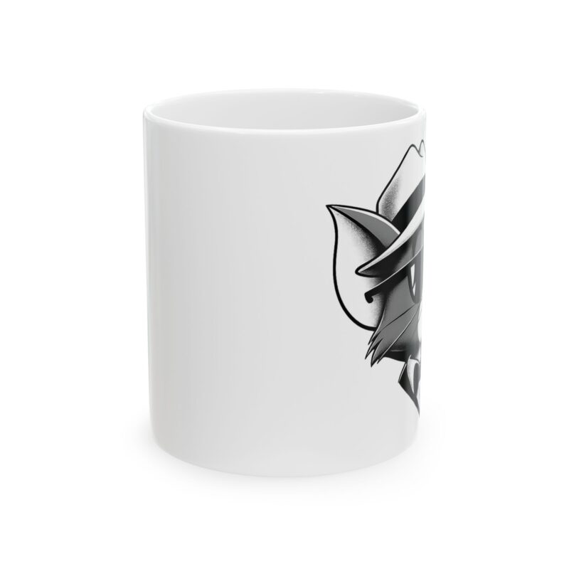 15532897112104199517_2048.jpeg Smoky Fox Ceramic Mug | Retro Fox Illustration Coffee Cup (11oz & 15oz)
