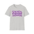 Peach Pepper Retro Logo T-Shirt | Funky 70s Bubble Graphic Tee