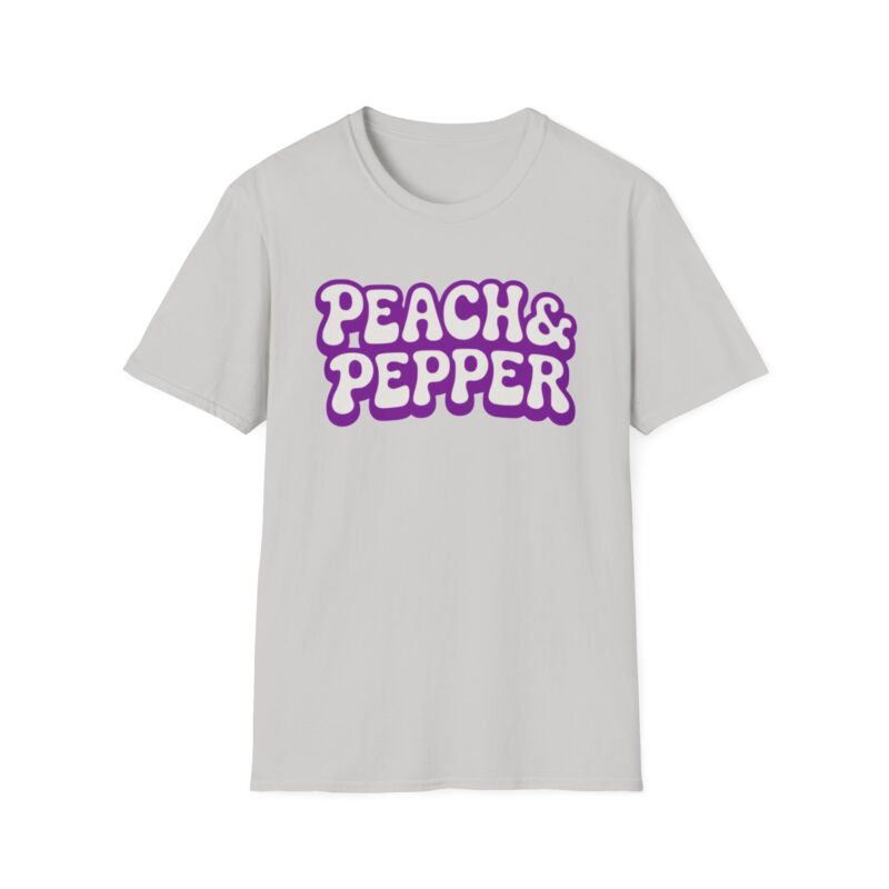 Peach Pepper Retro Logo T-Shirt | Funky 70s Bubble Graphic Tee