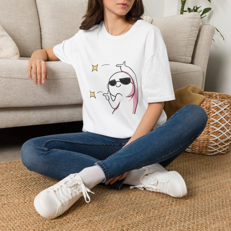 16315347052099949744_2048.jpeg Cool Ghost Graphic T-Shirt | Funny Cartoon Ghost with Sunglasses Unisex Tee
