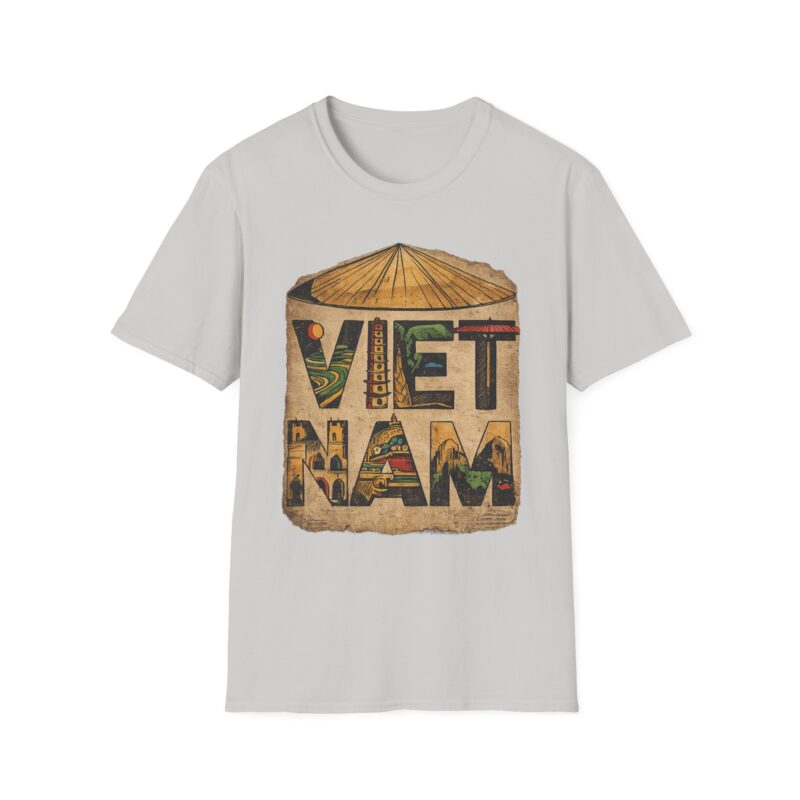 Vietnam Vintage Travel T-Shirt | Retro Conical Hat Graphic Tee for Men & Women