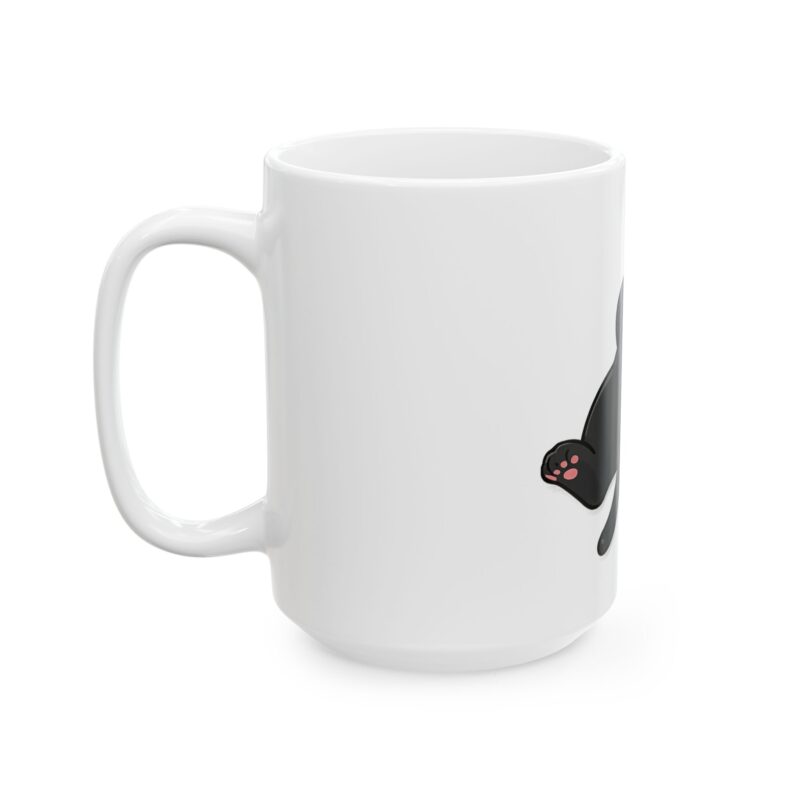 16470861720239664254_2048.jpeg Black Cat Wine Mug | Funny Lazy Cat Ceramic Coffee Cup (11oz/15oz)