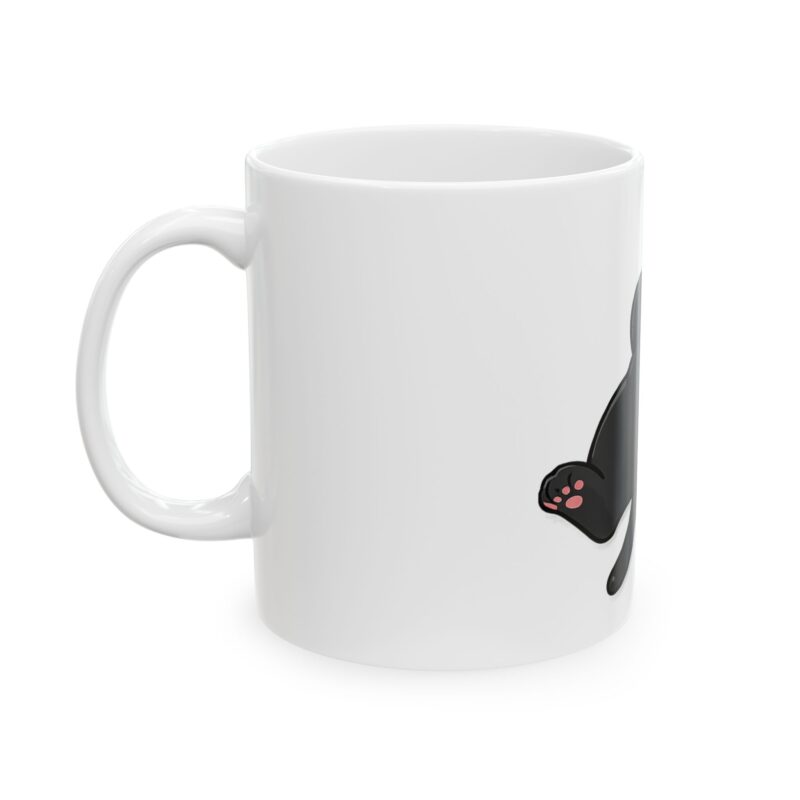 16473190142128495058_2048.jpeg Black Cat Wine Mug | Funny Lazy Cat Ceramic Coffee Cup (11oz/15oz)