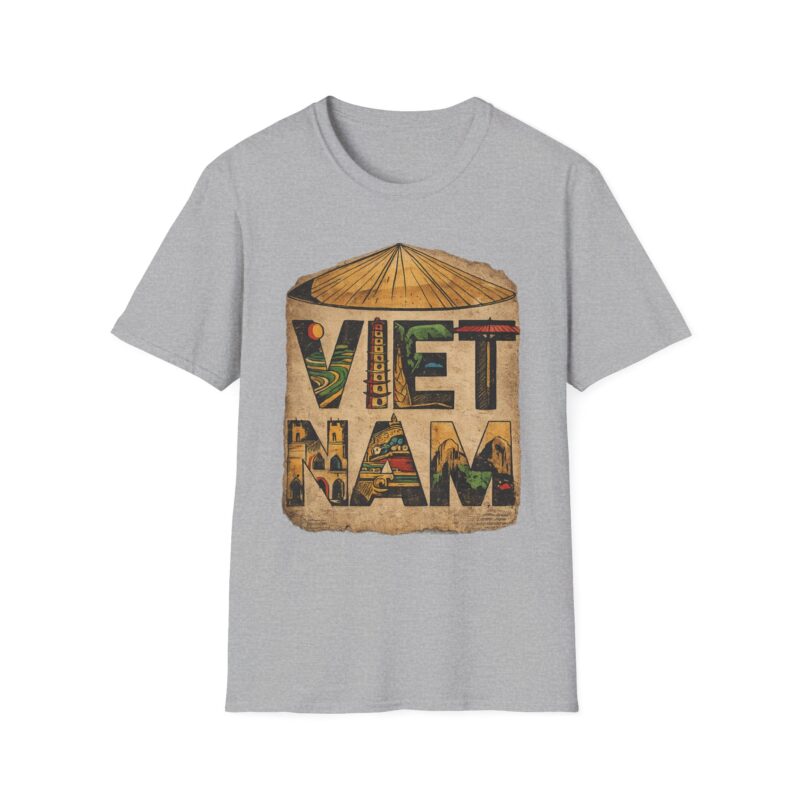 Vietnam Vintage Travel T-Shirt | Retro Conical Hat Graphic Tee for Men & Women