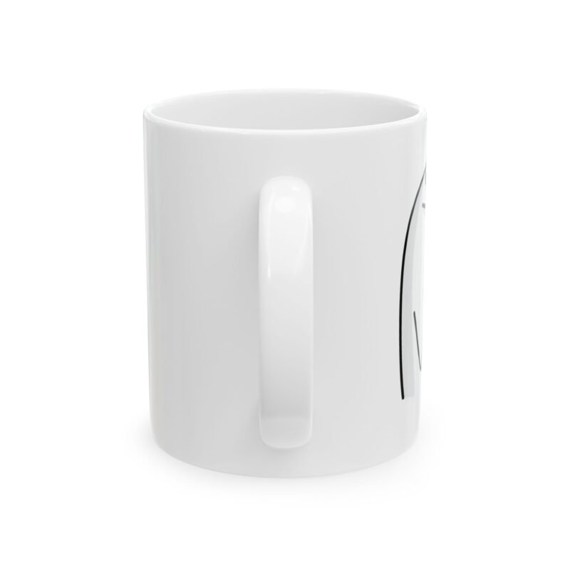 Funny Stick Figure Ceramic Mug | Minimalist Black Line Art Coffee Cup (11oz & 15oz)