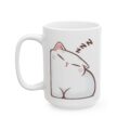 Cat Lover Ceramic Mug | Cute Smiling Cat Illustration (11oz & 15oz)