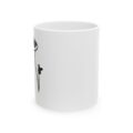 Funny Stick Figure Ceramic Mug | Minimalist Black Line Art Coffee Cup (11oz & 15oz)