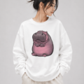 26 Grumpy Hippo Graphic Sweatshirt | Cute Animal Crewneck Pullover for Men & Women