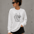 39 Minimalist Chinese Dragon Graphic T-Shirt | Japanese Style Line Art Unisex Tee