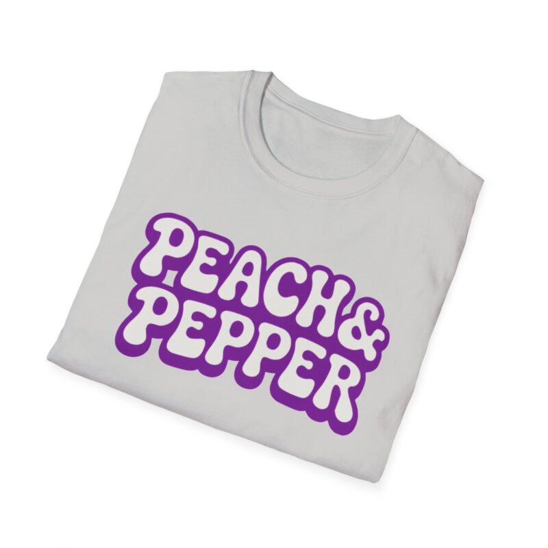 Peach Pepper Retro Logo T-Shirt | Funky 70s Bubble Graphic Tee