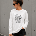 40 Minimalist Chinese Dragon Graphic T-Shirt | Japanese Style Line Art Unisex Tee