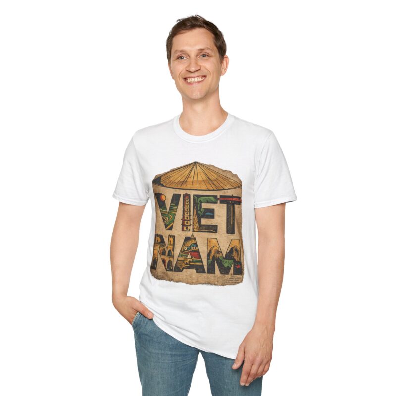 Vietnam Vintage Travel T-Shirt | Retro Conical Hat Graphic Tee for Men & Women