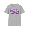 Peach Pepper Retro Logo T-Shirt | Funky 70s Bubble Graphic Tee