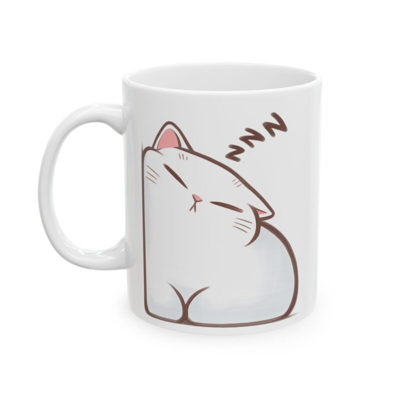 Cat Lover Ceramic Mug | Cute Smiling Cat Illustration (11oz & 15oz)