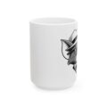 4564279482465594770_2048.jpeg Smoky Fox Ceramic Mug | Retro Fox Illustration Coffee Cup (11oz & 15oz)