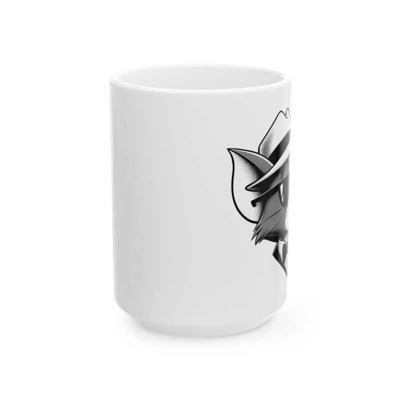 4564279482465594770_2048.jpeg Smoky Fox Ceramic Mug | Retro Fox Illustration Coffee Cup (11oz & 15oz)