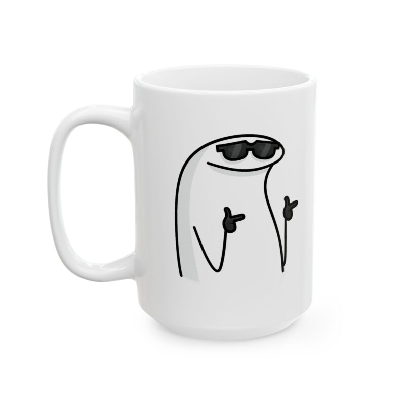 Funny Stick Figure Ceramic Mug | Minimalist Black Line Art Coffee Cup (11oz & 15oz)