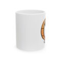Cute Girl in Pumpkin Costume Mug | Halloween Ceramic Coffee Cup (11oz & 15oz)