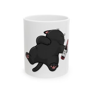 Black Cat Wine Mug