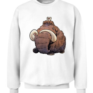 Cute Mammoth Sweatshirt featuring an adorable cartoon mammoth graphic on a premium unisex crewneck sweatshirt