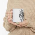 6203934532450901461_2048.jpeg Dragon Outline Ceramic Mug | Black Line Art Asian Dragon Coffee Cup (11oz & 15oz)