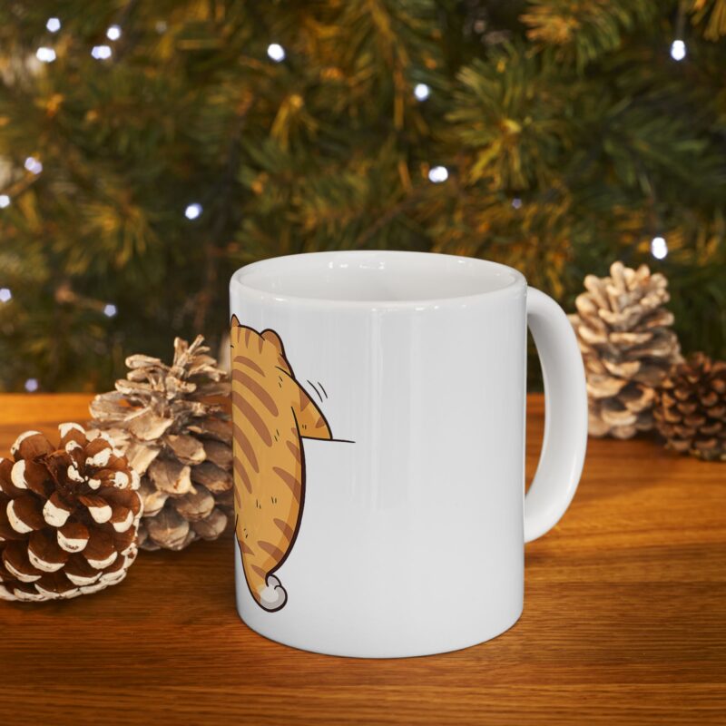 Cat Butt Ceramic Mug | Funny Orange Tabby Coffee Cup (11oz & 15oz)