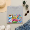 Have a Fun Day! Cute Positive Vibes Graphic Shirt