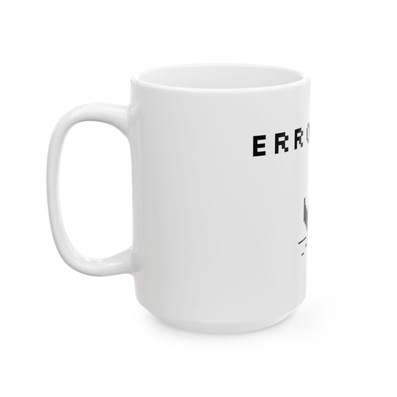 Error 404 Dinosaur Mug | Retro Pixel Dino Ceramic Coffee Cup (11oz & 15oz)