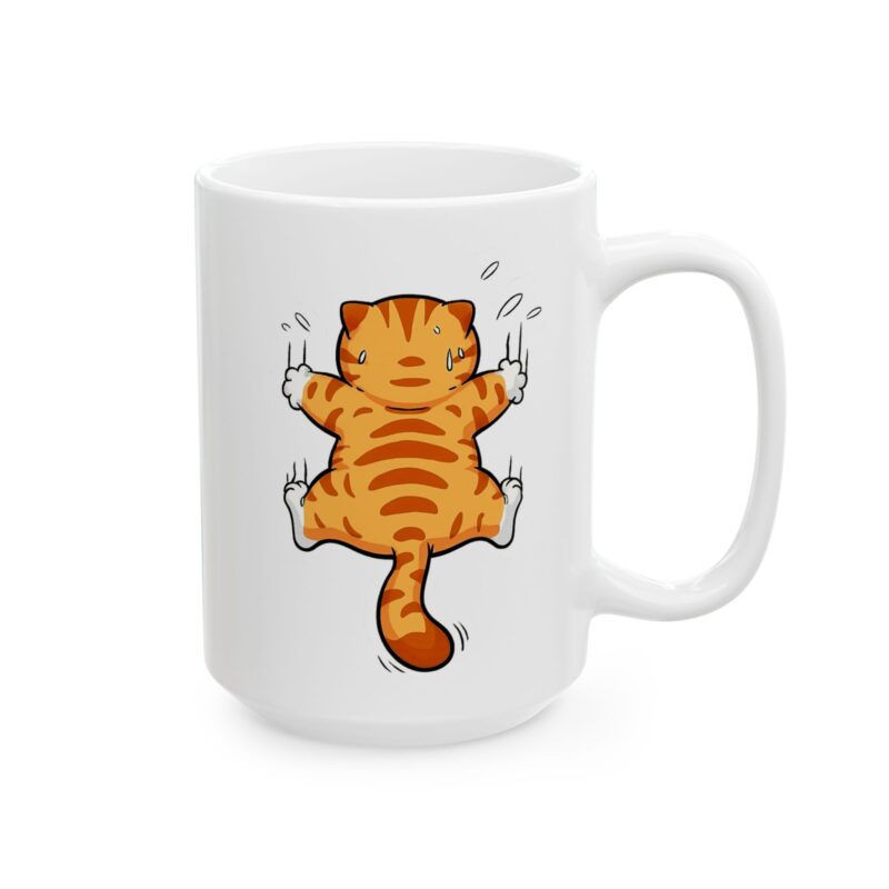 9435940424728829676_2048.jpeg Funny Cat Stretching Ceramic Mug | Cute Cat Coffee Cup (11oz & 15oz)