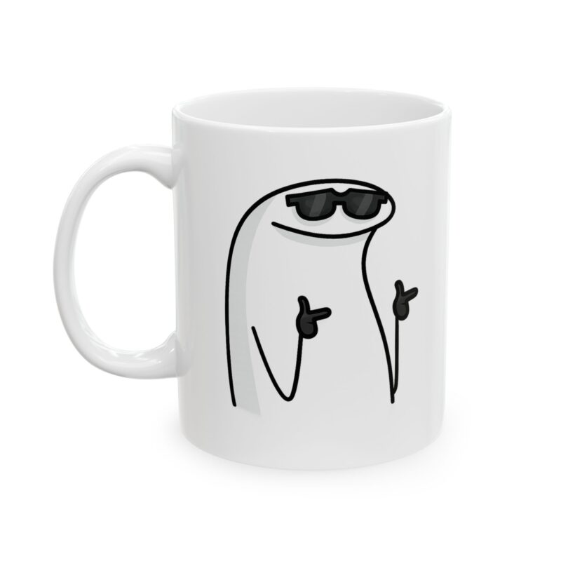 Funny Stick Figure Ceramic Mug | Minimalist Black Line Art Coffee Cup (11oz & 15oz)