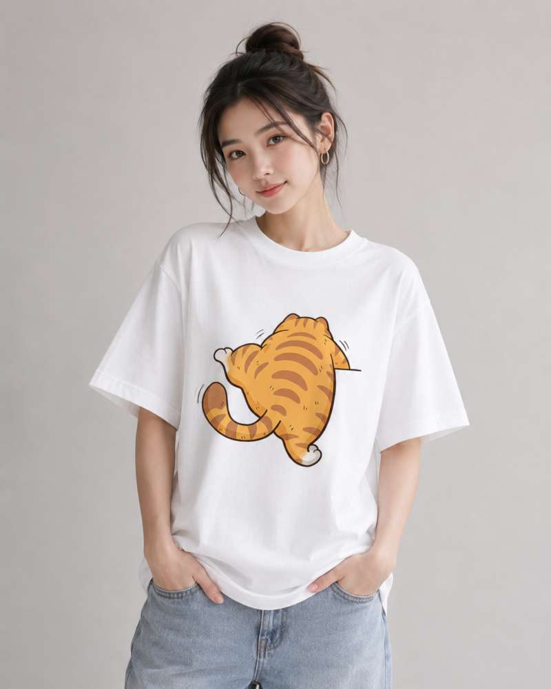 Funny Chubby Cat Butt T-Shirt