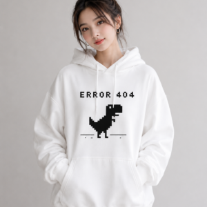 Error 404 Dinosaur Hoodie