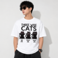 Three Wise Cats Graphic T-Shirt