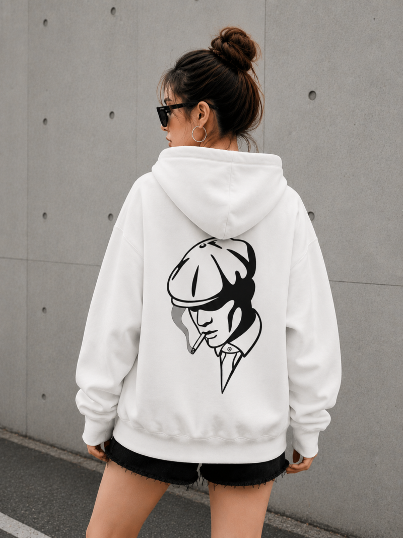 Vintage Peaky Style Smoking Man Hoodie