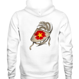 Vietnam Nón Lá Hoodie featuring a Vietnamese flag and traditional conical hat graphic on a premium unisex pullover hoodie