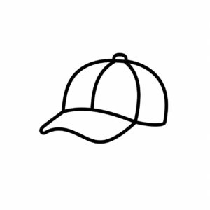Embroidered 'Crimson Heart' Cap — Gothic Script Baseball Hat